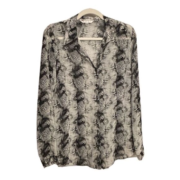 Cabi Sheer Snakeskin Print Blouse Sz S - Picture 1 of 5